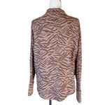 Kensie NWT  Brown vintage Zebra Shirt Jacket Large Photo 4