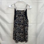 Loft women's leopard animal print v-neck loose relaxed lined blouse tank top M Photo 4