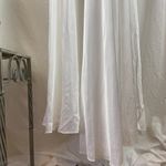 Tendencies White Satin Sleeveless Spaghetti Strap Long Flowy Maxi Dress L Size L Photo 3