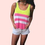 Hollister pink and green racerback tank Photo 4