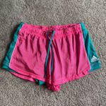 Adidas Pink and Teal Lined Athletic Shorts Photo 0