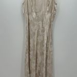 All that jazz Womens Y2K Maxi Dress Size 11/12 Vintage Cream Floral Satin Prom Photo 0