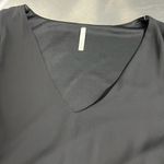 Sage  Black V Neck Lined Bell Sleeve Top - Size Medium - EUC Photo 4