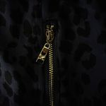 Belle by Kim Gravel 1X Leopard Animal Print Asymmetrical Zip Knit Moto Jacket Blue Photo 4