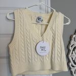 Princess Polly Sydney Cropped Sweater Vest Cream Photo 0