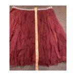 My Michelle My‎ Michelle Burgundy Tulle Party Skirt Size 11 Gemstone Waist Formal Holiday Photo 4