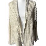 Free People I’ll Be Around Cardigan Sweater Oatmeal Open Front Sz Small Photo 4