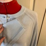NWT Karen Scott Faux Pearl Button-Up Cardigan Light Blue L Photo 3