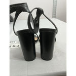 mix no. 6 Womans  Camian Sandals Size 10 Black Ankle Strap Open Toe Block Heel Photo 4