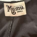 Show Me Your Mumu  Black V Neck Short Sleeve Stretch Fitted Bodysuit Top Sz S Photo 2