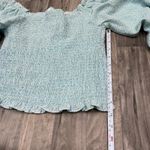 Princess Polly Eirian long sleeve shirred blue floral blouse Photo 3