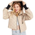 Steve Madden  Hayle Jacket in Beige Small Womens Vegan Coat Faux Leather Photo 13