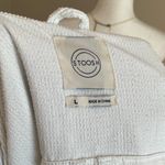 Stoosh White Corduroy Button-Up Shacket Size L Photo 4