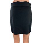 ZARA  Black Lace Up Stretch Knit Elastic Waist Pull On Mini Pencil Skirt Size M Photo 2