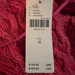 Pilcro Raspberry Cropped Dolman Sleeve Cable Knit Sweater Pink Size M Photo 4