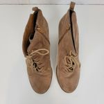 Lucky Brand Yoanna Womens Boots Size 8 Tan Suede Lace Up Wedge Zip Ankle Boots Photo 8