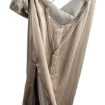 Revolve More To Come Regina Satin Maxi Dress Champagne Large New Photo 6