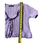 ZARA  Purple Short Sleeve Stretch Crop Top Women's Size Small | 16-14 Photo 4