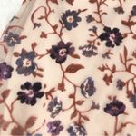 American Eagle  Burnout Velvet Floral Mini Skirt Size Large Purple Cream Fall Photo 6