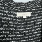 Loft Ann Taylor Cardigan Sweater Black White Stripe Small Photo 6