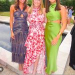 Elliatt  Mckenzie Linen Red And White Maxi Asymmetrical Dress Photo 3