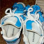 White and blue high tops Size 6.5 Photo 1