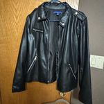 Apt. 9  leather like biker/moto jacket size large Photo 0