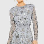 Mac Duggal  93939 Womens High Neck Long Sleeve Embellished Column Gown Dress Photo 3