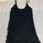 Como Design Sequin Black & Silver Strappy Low Cut Mini Party Dress Size M Size M Photo 2