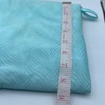 Vintage padded intimates bag. Satin with rose decor. Blue Photo 3