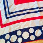 Patriotic Red White Blue Silk Scarf, Polka Dot Photo 4