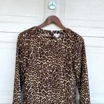 J.Crew  Womens Dress Cheetah Animal Print Shift Long Sleeve Size 2 Photo 4