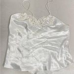 Victoria's Secret Victoria Secret Vintage White Lace Camisole Womens M Satin Tank Top Cottage Core Photo 5