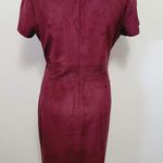 Worthington  Maroon Berry faux suede sheath dress size 10 Photo 4