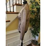 Arden B  Rayon Blend Metallic Golden Blazer Jacket Short sz M Medium Photo 6