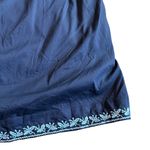 Soft Surroundings Navy Embroidered Tunic Mini Dress Short Sleeve Size 2X Women's Photo 9