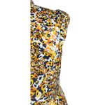 Womens Sleeveless Yellow Cheetah Animal Print Pleated Wanda Shirt Dress Size S Photo 6