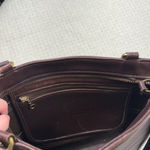 Coach Vintage Tribeca Brown Leather Shopper Tote Bag Purse Striped Stitch 90s Photo 6