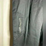 Chico's Women’s Black Wide Leg Cargo Pants. Size: 1 Regular. Side Pockets. Zip Pockets. Photo 4