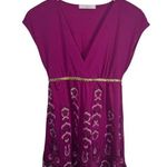 Charlotte Russe Vintage Y2K Women M Pink Gold Braid Babydoll Tie Boho Bratz 90s Photo 0