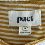 Pact Softspun Striped Crew Neck Organic Cotton Tank Mustard White SZ S #2133 Yellow Photo 7