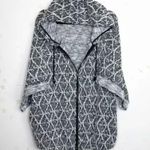 Free People  Come Out of Style 2-Pocket Gray Black Knit Zip Hoodie EUC S Photo 1