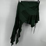 Urban Outfitters Asymmetrical Spliced Mini Skirt Low Rise Boho Chic Green S Photo 4