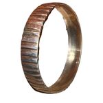 Two Vintage Silver Bangle Cuff Bracelets Silver Photo 3