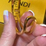 Fendi O'Lock Women's Gold Metal Cuff Bracelet Photo 8