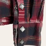 Harley Davidson Harley-Davidson Motorcycles Red Plaid Flannel Long Sleeve Button Up Shirt Size S Photo 9