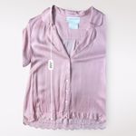 BHLDN  Mauve‎ Pink Satin Juniper Pajama Top Size S Photo 5