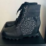 Sorel Joan of Arctic Waterproof Wedge III Lexie Lace-Up Bootie, Black, 10, NWT Photo 5