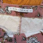 Tinseltown  Pink Floral Overalls Button Up Dress Photo 2
