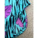 Vtg 70s Rose Marie Reid Swimsuit 10 Retro Pinup Avante Garde Floral USA Made Green Photo 12